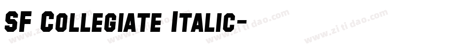 SF Collegiate Italic字体转换